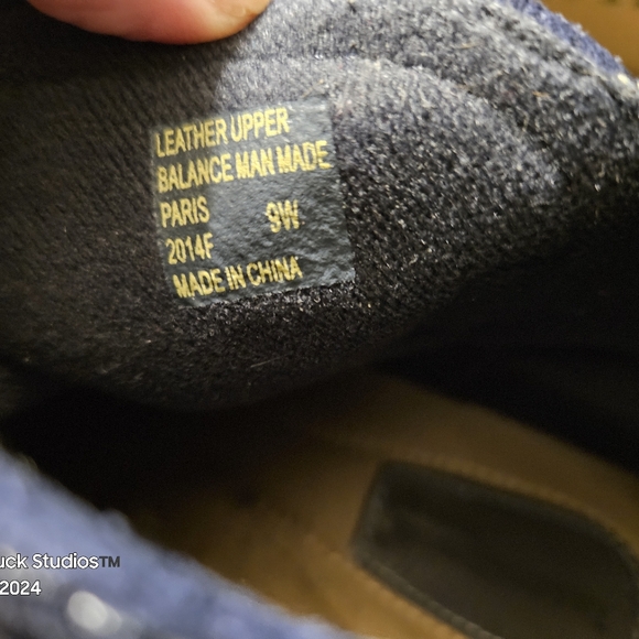 Blue Suede Leather Shorty Ankle Boots Admiral Blue Americana 9 Wide Paris - Picture 7 of 16